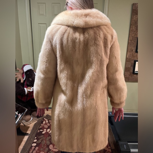 Luxury full length champagne mink fur coat - Picture 1 of 7